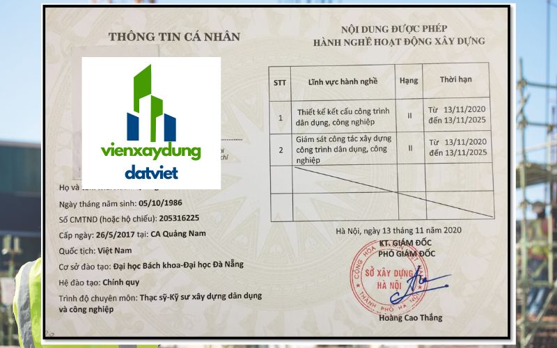 Thi chứng chỉ giám sát công trình xây dựng