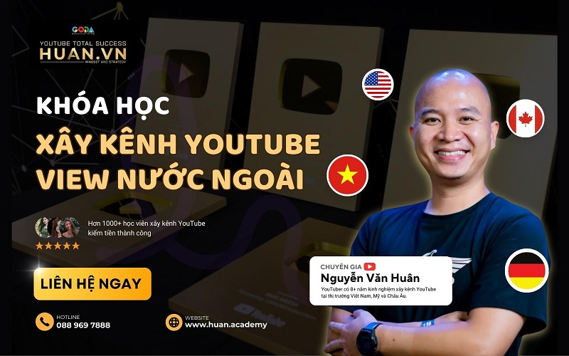 Khóa học xây kênh Youtube AI kiếm tiền online tại Huân Academy