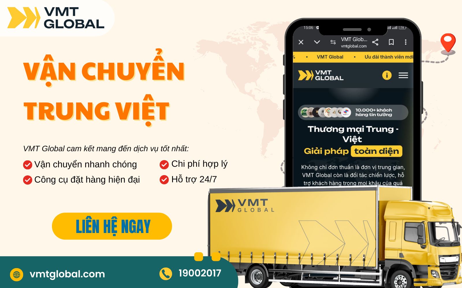 VMT Global - Công ty vận chuyển hàng hóa Trung Việt uy tín