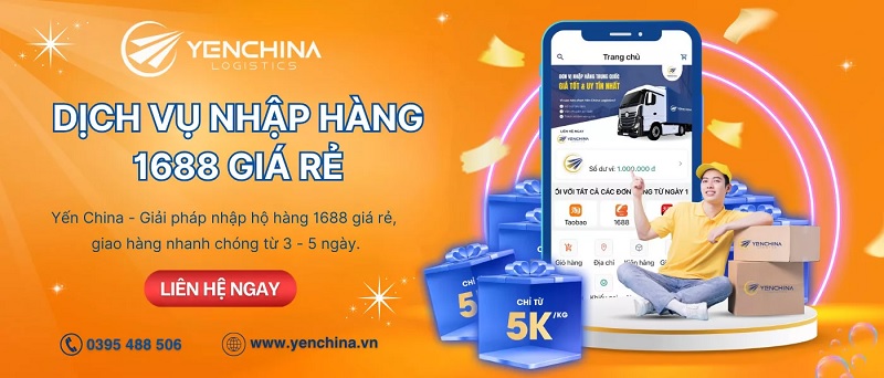 Dịch vụ order hàng 1688 giá rẻ thông qua Yến China