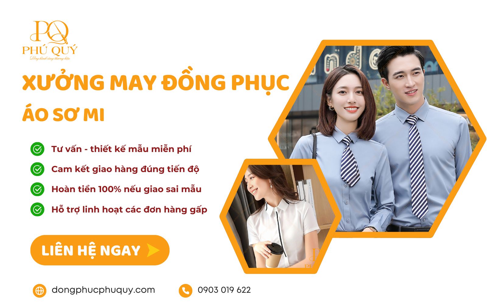Đặt may áo sơ mi đồng phục tại Xưởng May Phú Quý